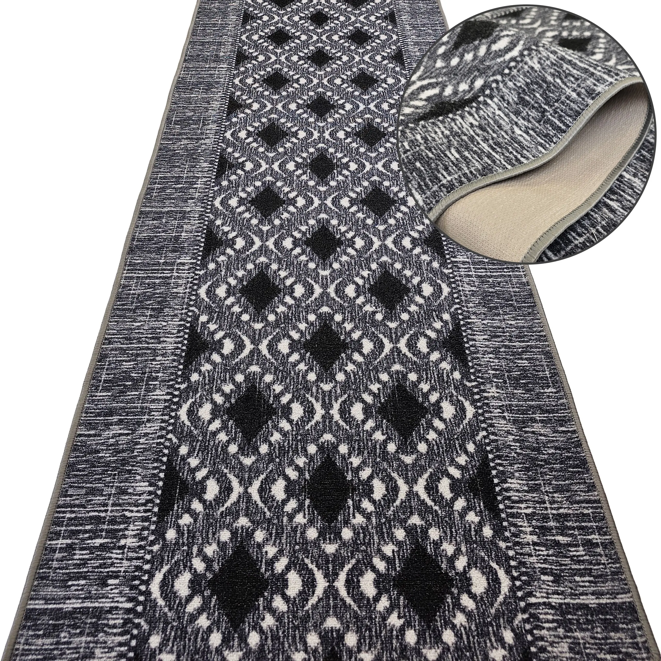 Flurläufer MACAN 19 Grau – geometrisches Design & rutschfester Rücken